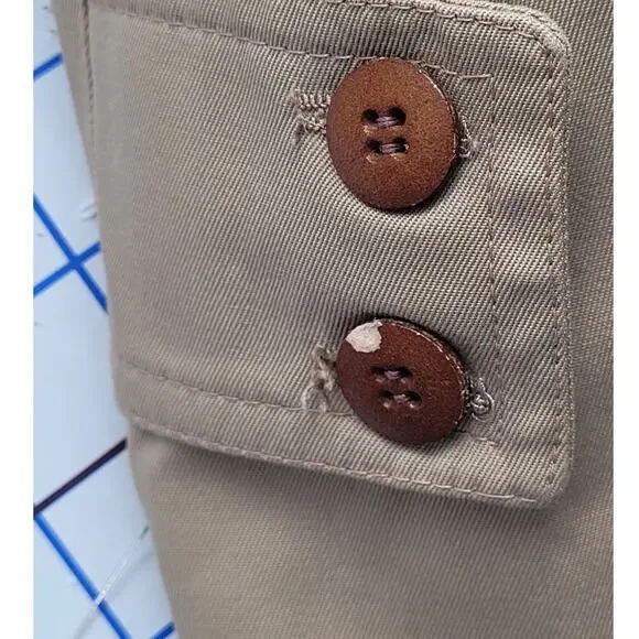 Princine Imports Vintage Beige Double Breasted Trench Coat Classic Style